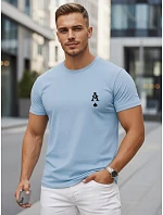 Tshirt męski bawełniany z nadrukiem AS błękitny model 22305552 - FashionStreet Tshirt męski bawełniany z nadrukiem AS błękitny model 22305552 - FashionStreet