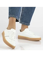 Dámské kožené boty na platformě bílé Filippo DP7543/26 Dámské kožené boty na platformě bílé Filippo DP7543/26