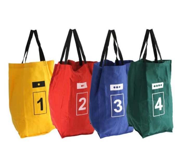 Skákací pytle s držadly a čísly