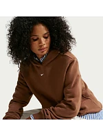 Dámská mikina Nike Studio Fleece Medium Weight, světle hnědá, IM8100 259