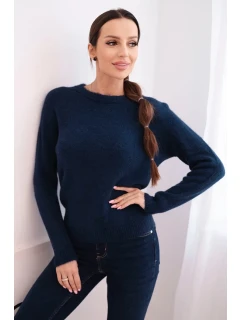 Dámský svetr z baby alpaky s dlouhým rukávem granátový