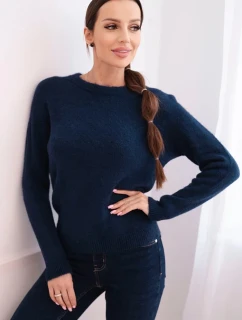 Dámský svetr z baby alpaky s dlouhým rukávem granátový