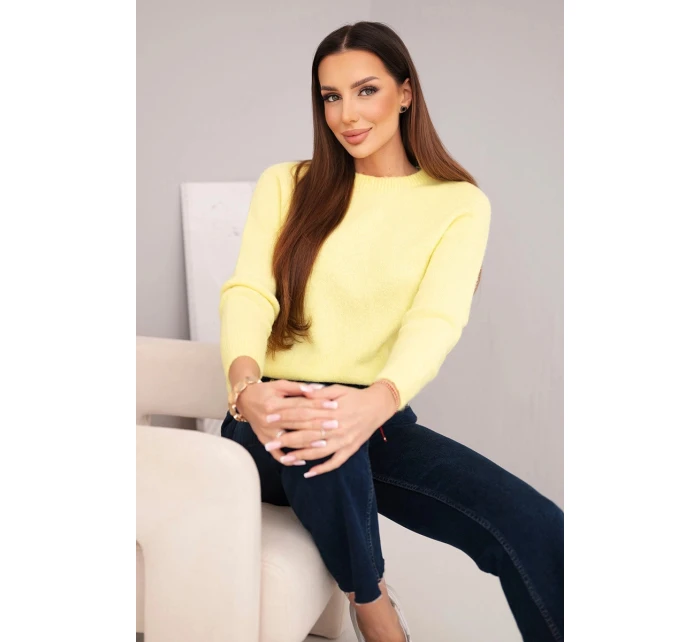 Svetr dámský z baby alpaky s dlouhým rukávem model 21961261 - K-Fashion Svetr dámský z baby alpaky s dlouhým rukávem model 21961261 - K-Fashion