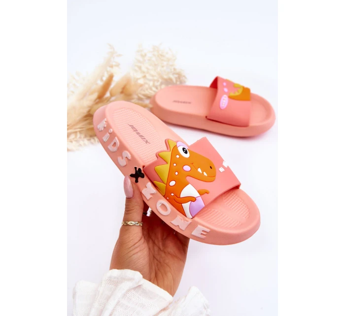 Dětské pěnové pantofle Dinosaur Světle růžová Dario