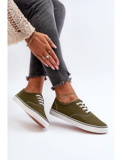 Dámské klasické tmavě zelené tenisky Olvali Dámské klasické tmavě zelené tenisky Olvali