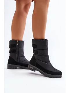 Dámské Sněhule Na Zip Progress PROGJ-21-16 Černé