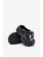 Dětské Sandály Dívčí Pěnové S Mašlí A Dekoracemi Černé Selvana Dětské Sandály Dívčí Pěnové S Mašlí A Dekoracemi Černé Selvana