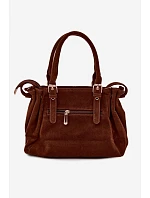 Kožená kabelka z ekologické semiše Camel model 22111514 - Flora&Co