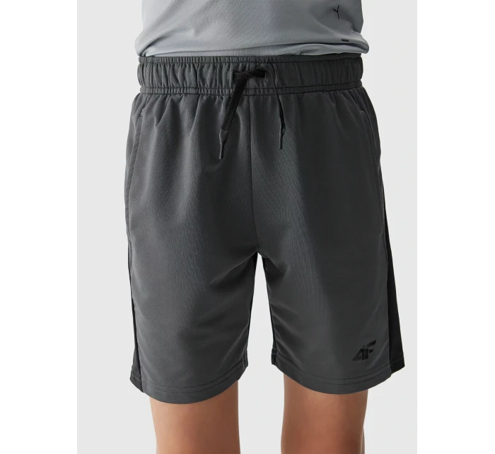 Chlapecké sportovní rychleschnoucí šortky 4F - černé Chlapecké sportovní rychleschnoucí šortky 4F - černé