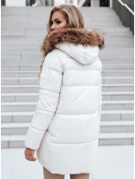 Dámská prošívaná zimní bunda s kapucí světle béžová FashionStreet TY5507