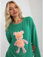 Halenka LK BZ model 17828176 tyrkysová - FPrice Halenka LK BZ model 17828176 tyrkysová - FPrice