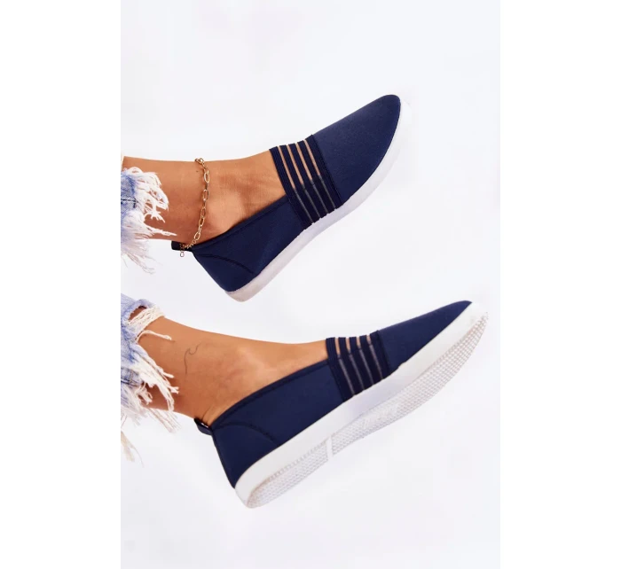 Dámské látkové tenisky Slip-On námořnická modre Lilis Dámské látkové tenisky Slip-On námořnická modre Lilis