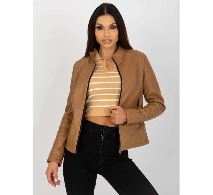 Dámská bunda MBM KR AT 021M.00P Hnědá camel - FPrice Dámská bunda MBM KR AT 021M.00P Hnědá camel - FPrice