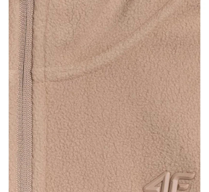 Dámská fleecová mikina 4F F069 světle hnědá 4FWAW25UFLEF069 82S Dámská fleecová mikina 4F F069 světle hnědá 4FWAW25UFLEF069 82S