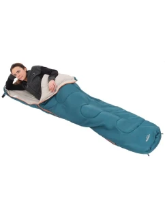 MUMIA TURISTICKÉ POSTELE XXL 230x80/50 cm MODRÉ ČERVENÉ LÍSTKY