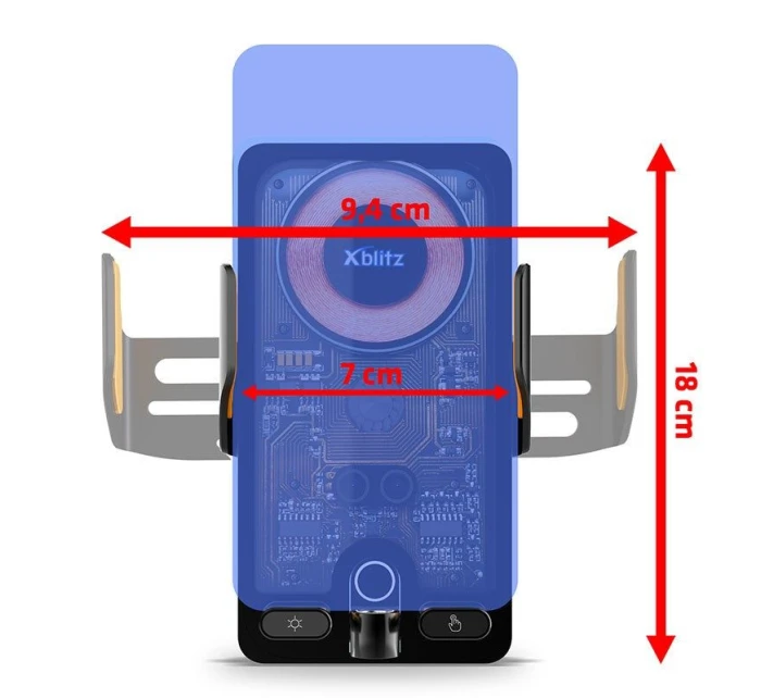 XBLITZ AUTOMATICKÝ DRŽÁK DO AUTA S NABÍJENÍM FX7