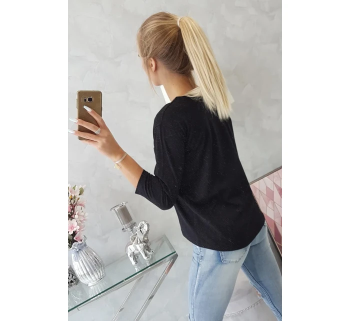 Halenka s 3D grafikou kočky černá Halenka s 3D grafikou kočky černá