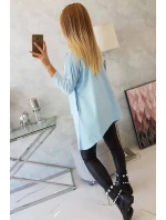 Oversize halenka v modré barvě