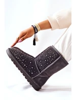 Zateplené sněhule s kamínky Šedá model 21569559 - Boto Zateplené sněhule s kamínky Šedá model 21569559 - Boto