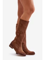 Dámské Semišové Kozačky Do Na Lewski Hnědé model 21672668 - Zazoo Dámské Semišové Kozačky Do Na Lewski Hnědé model 21672668 - Zazoo