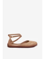 Semišové Baleríny Dámské S Pásky  Béžové model 21706966 - Zazoo