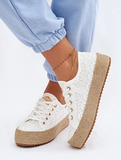 Krajkové tenisky espadrilky model 22324294 bílé - Lee Cooper