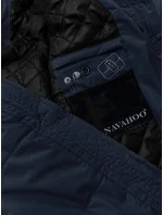 Tmavě modrá hrubší dámská zimní bunda s nákupní taškou Navahoo (FAHMIYAA)