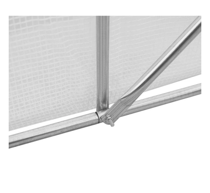 SKLENÍK ZAHRADNÍ TUNEL 200X300X200CM PE KONSTRUKCE BÍLÁ OCEL