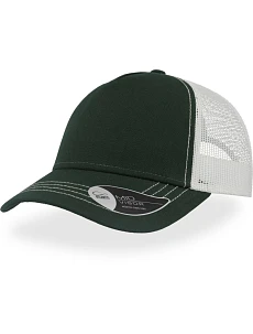 Atlantis Headwear Rapper Canvas 5 panelová síťovaná kšiltovka "Rapper Canvas" 33.6060 bottle green/white
