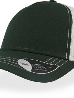 Rapper Canvas 5 panelová síťovaná kšiltovka  bottle green/white model 22478751 - Atlantis Headwear