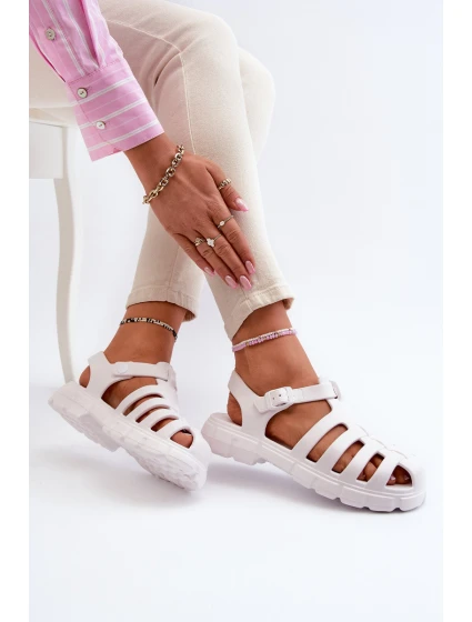 Dámské pěnové sandály římské bílé Gasaria Dámské pěnové sandály římské bílé Gasaria