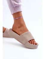 Dámské žabky na platformě z semiše Big Star model 21655526 béžové - Big Star Shoes