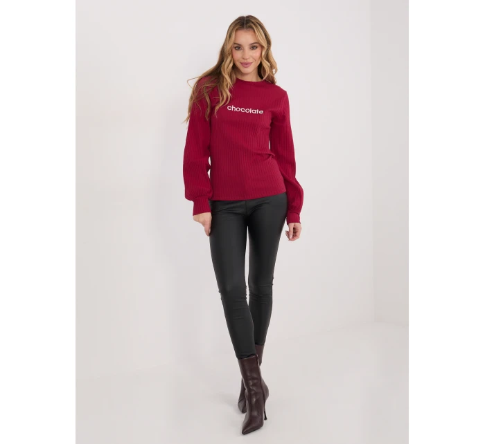 Bluzka RV BZ model 21801793 bordowy - FPrice Bluzka RV BZ model 21801793 bordowy - FPrice