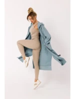 model 18383335 Žebrované pletené legíny béžové - Moe