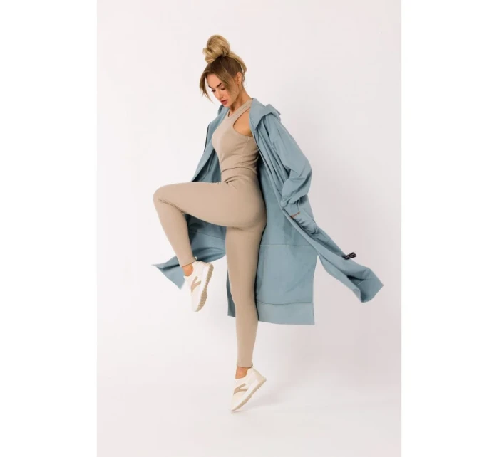 model 18383335 Žebrované pletené legíny béžové - Moe