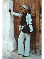 M875 Kalhoty se širokými nohavicemi - mátové