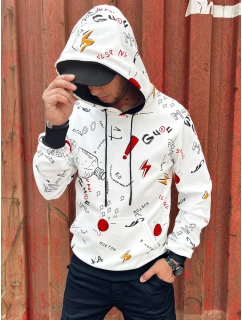 Pánská mikina s kapucí bílá Dstreet model 21978895 - FashionStreet