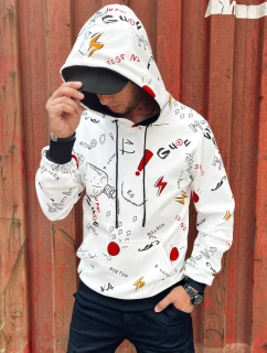 Pánská mikina s kapucí bílá Dstreet model 21978895 - FashionStreet