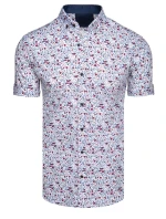 Pánská bílá košile s krátkým rukávem FashionStreet KX1071