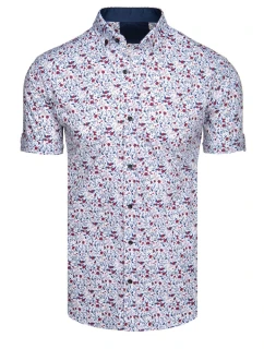 Pánská bílá košile s krátkým rukávem FashionStreet KX1071