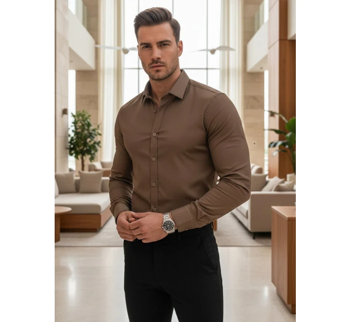 Pánská elegantní hladká košile SLIM FIT FashionStreet DX2680