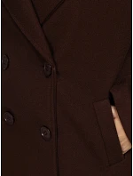 Płaszcz damski dwurzędowy brązowy model 22554615 - FashionStreet