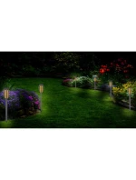 DANCING FLAMES SOLAR LAMP 12 LED SMD 7,5x7,5x46,5 cm KPL 5SZT