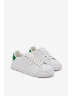 Pánské Sneakersy Z Eko Kůže Big Star OO174116 Bílá-Zelená