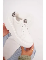 Kožené dámské tenisky na platformě Panterka Vinceza 89144 Bílé Kožené dámské tenisky na platformě Panterka Vinceza 89144 Bílé