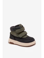 Dětské zimní boty sněhule na suchý zip zeleno-černé Darlene Dětské zimní boty sněhule na suchý zip zeleno-černé Darlene