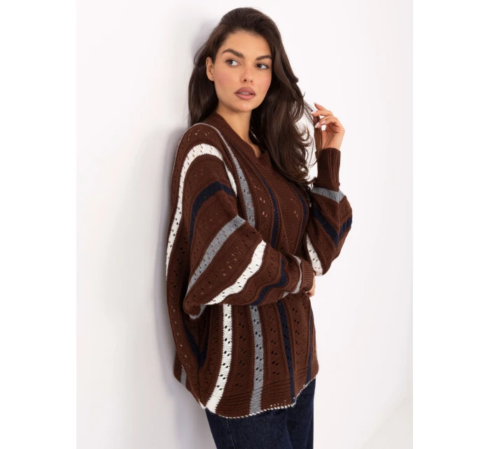 Sweter IT SW model 21393123 brązowy - FPrice Sweter IT SW model 21393123 brązowy - FPrice