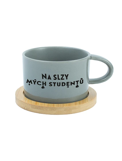 NA SLZY MÝCH STUDENTŮ - šedý hrníček makronka 200 ml NA SLZY MÝCH STUDENTŮ - šedý hrníček makronka 200 ml