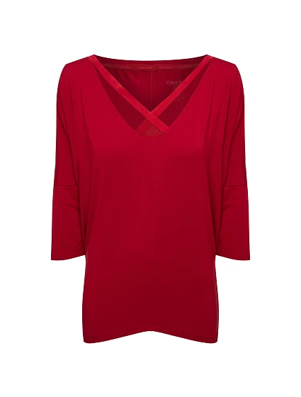 Dámské Tričko s 3/4 rukávem QS5780E - Calvin Klein