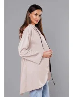 Světle béžový tenký asymetrický dámský přehoz přes oblečení (B8117-46) Světle béžový tenký asymetrický dámský přehoz přes oblečení (B8117-46)